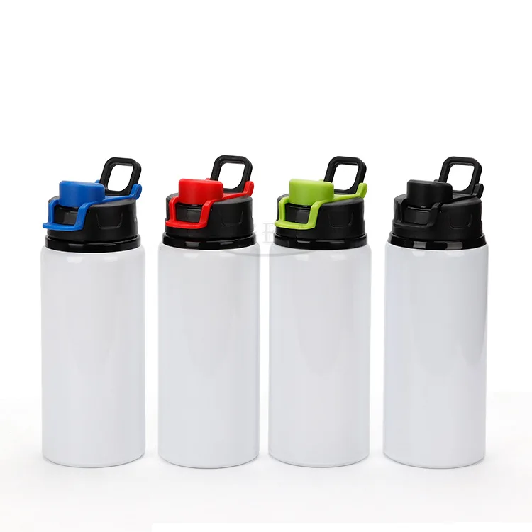 Custom Logo 600ml Water Bottle Sport Cup Aluminium Tritan Outdoor Travel Portable Leakproof Drinkware Sublimation Drink Bottles