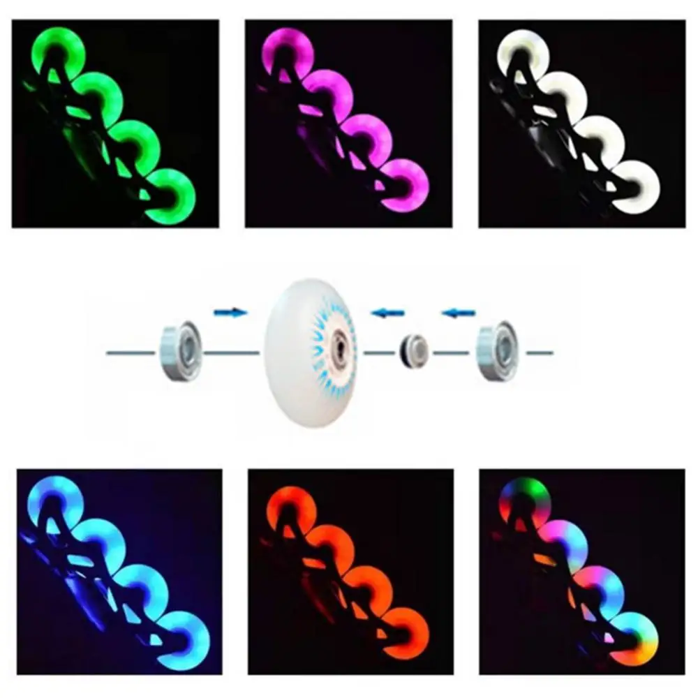 SEBA-ruedas de velocidad para patines en línea, 2 piezas, 80/76/72mm, luz LED intermitente, para adultos