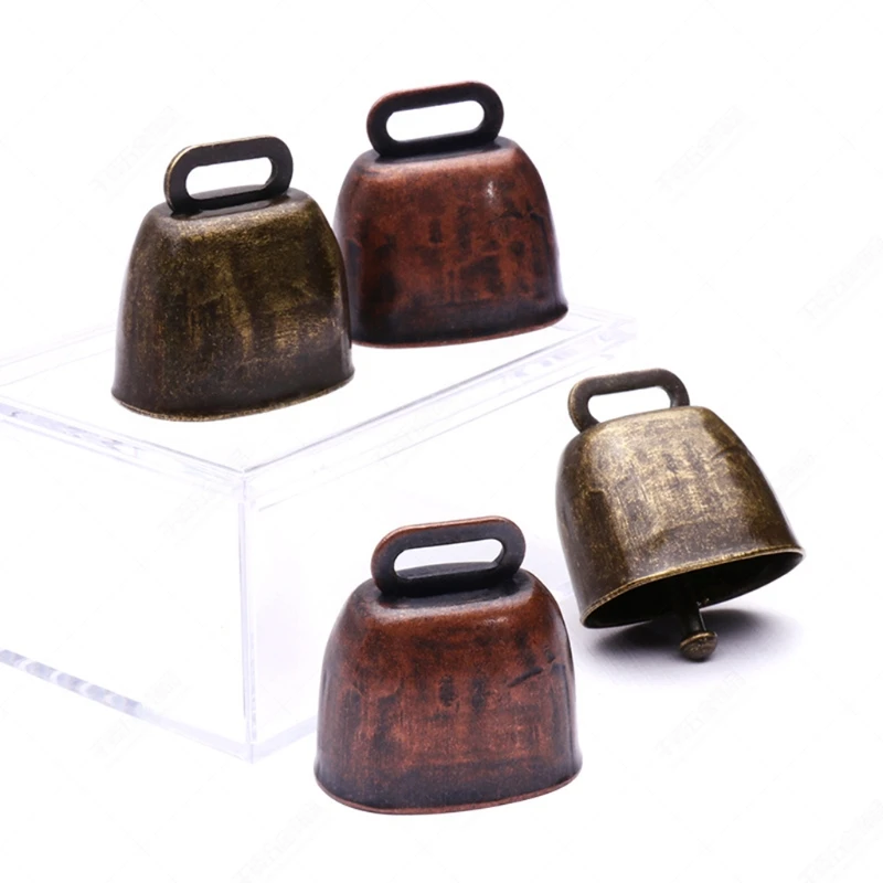 3Pcs Cow Horse Sheep Grazing Bell Farm Animal Anti Lost Copper Bells Loud Crisp Spread DIY Accessories Pet Pendant Decorations