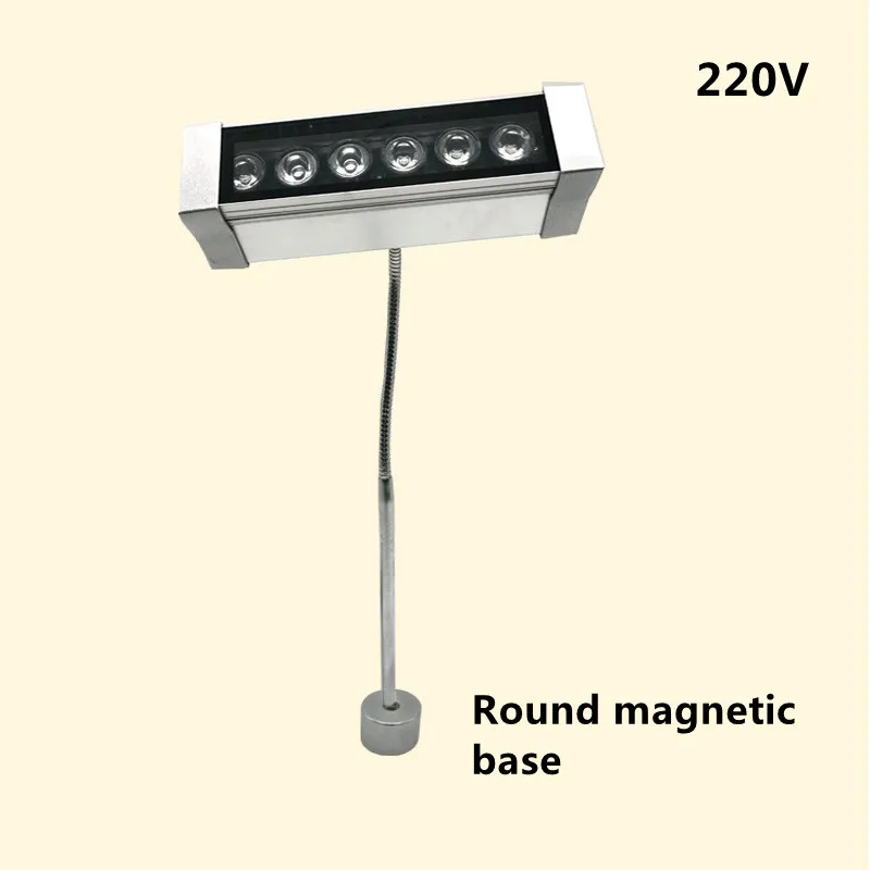 Гибкая светодиодная машинка 7 Вт с гусиной шеей, рабосветильник, шлифовальный станок с магнитным основанием, токарный станок с ЧПУ, пробойник, осмотр качества, лампа для промышленного использования