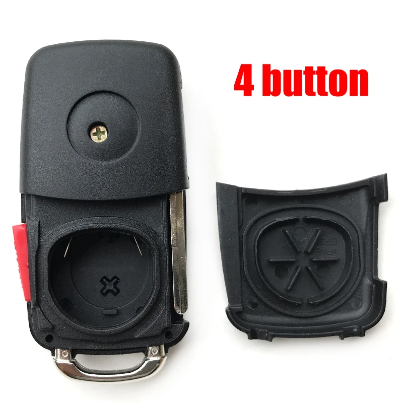 3/4 button Car Key shell Fob For VW VolksWagen Tiguan Touareg golf 4 7 6 Polo mk6 Replacement Remote Flip Folding key Cover Case