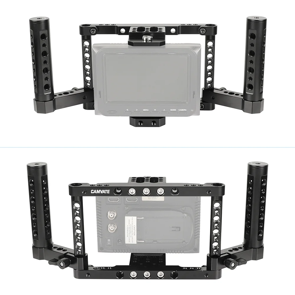 CAMVATE Director’s Monitor Cage Rig With Adjustable Dual Cheese Handgrip For 5\