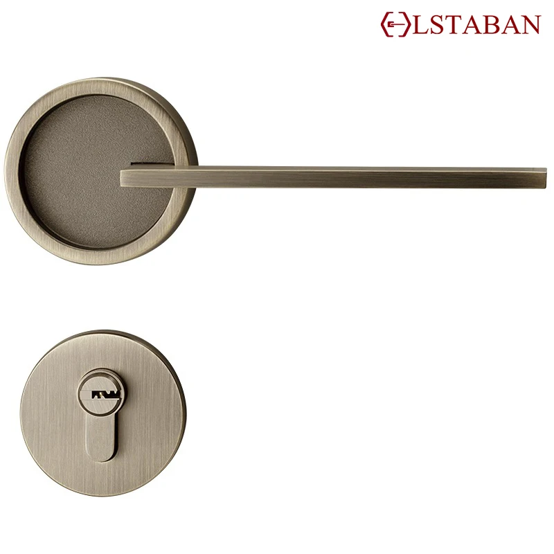 LSTABAN American Bedroom Door Handle Lock Security Entry Split Silent Lock Core Door Furniture Indoor Door Handle Lockset