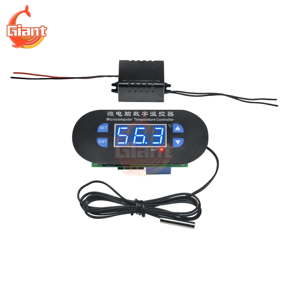 W1308 Digital Thermostat 12V AC 110V 220V 10A Temperature Controller Heating Cooling Switch Control for Washing Machines Dryers