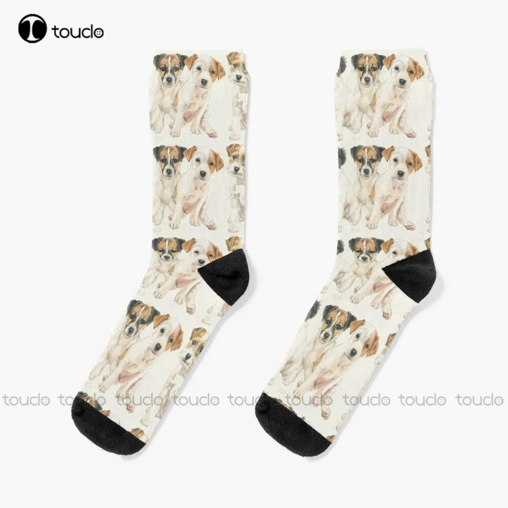 

Jack Russell Puppies Socks Socks Womens Christmas New Year Gift 360° Digital Print Personalized Custom Hd High Quality Women Men