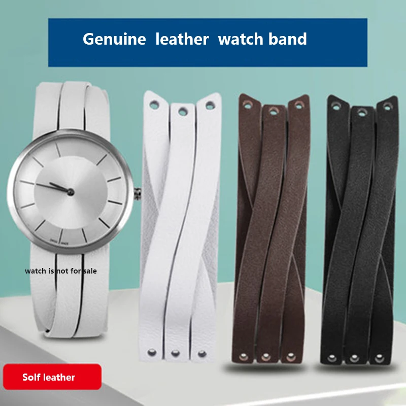 Female Leather Watch Band for K2R2S1 K2R2S6/K2R2M1 K2R2M6 20mm Fashion random Stripe Genuine Strap