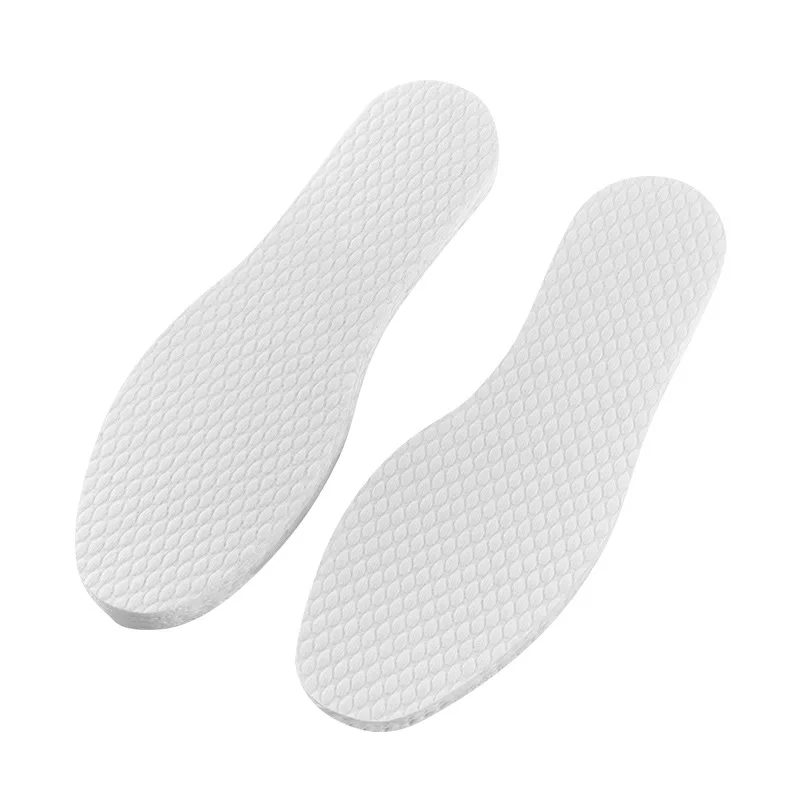 10 pairs Disposable Insoles nature wood pulp Insoles breathable sweat white color comfortable shoe Pad for Men and Women