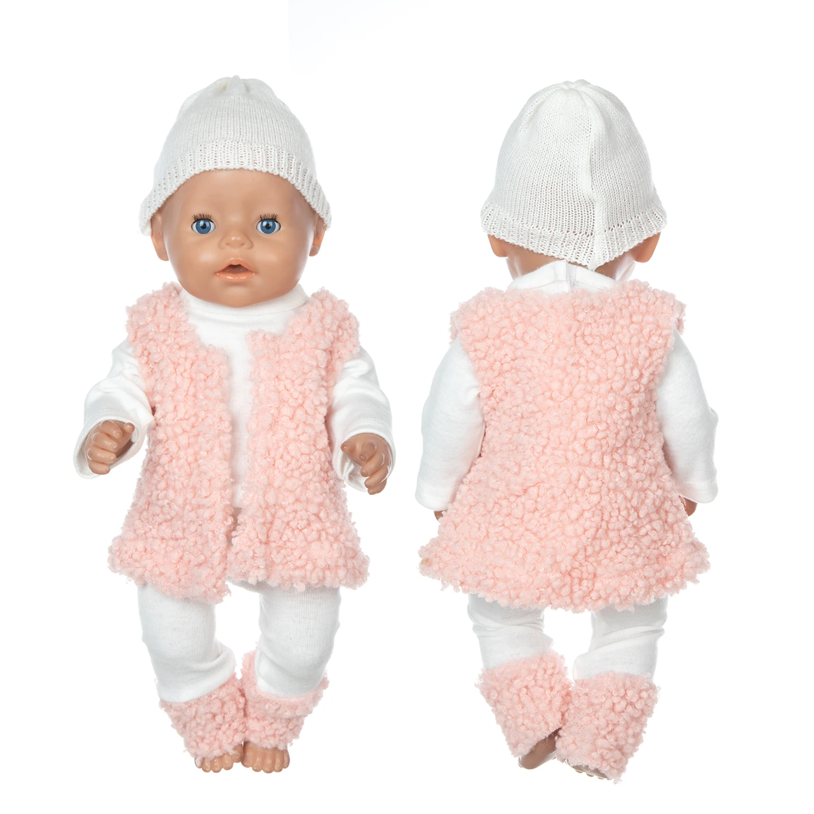 New Winter Jackets Suit Fit For 43cm Baby Doll 17 Inch Reborn Bebe Doll Clothes