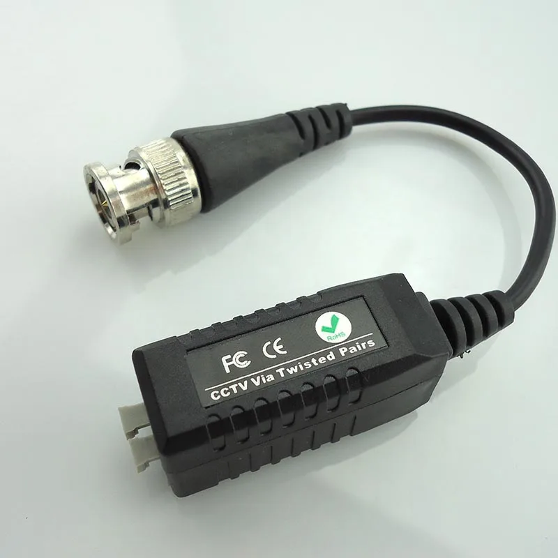 5/10pairs Enhanced Twisted Bnc Cctv Video Balun Passive audio camera Transceiver Utp Balun Bnc Mail To Cat5 Cctv Cable L19