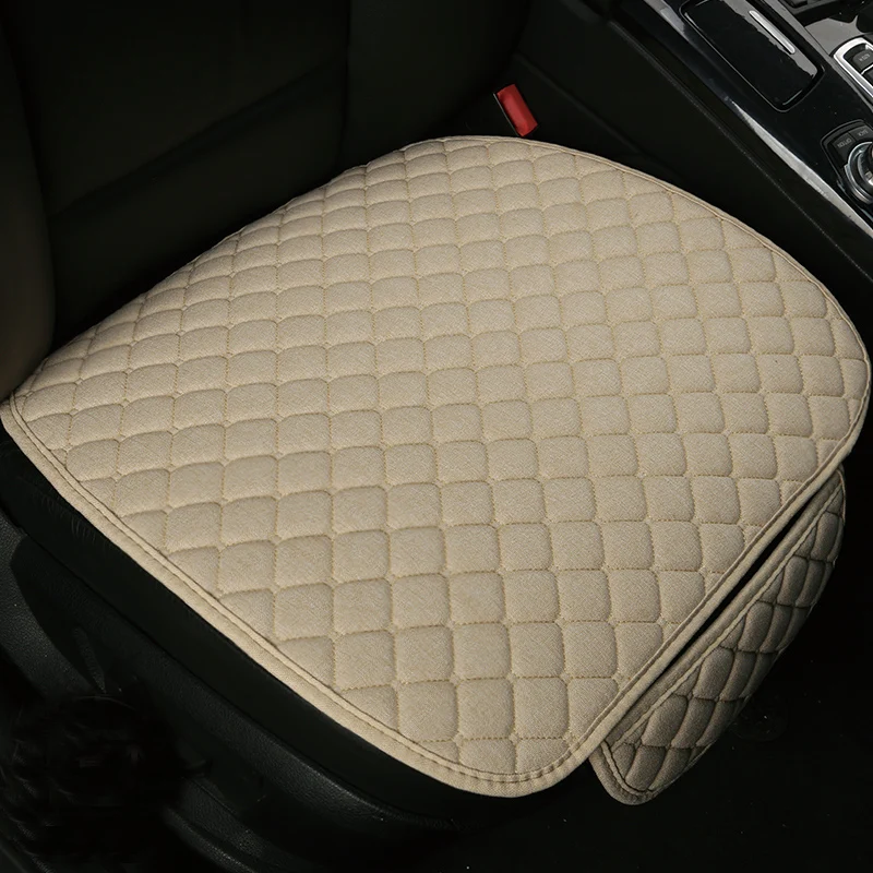 Flax Car Seat Cover Automobile Seat Backrest Cushion Pad Mat for Auto Front Car Styling Interior Accessories Universal Protector