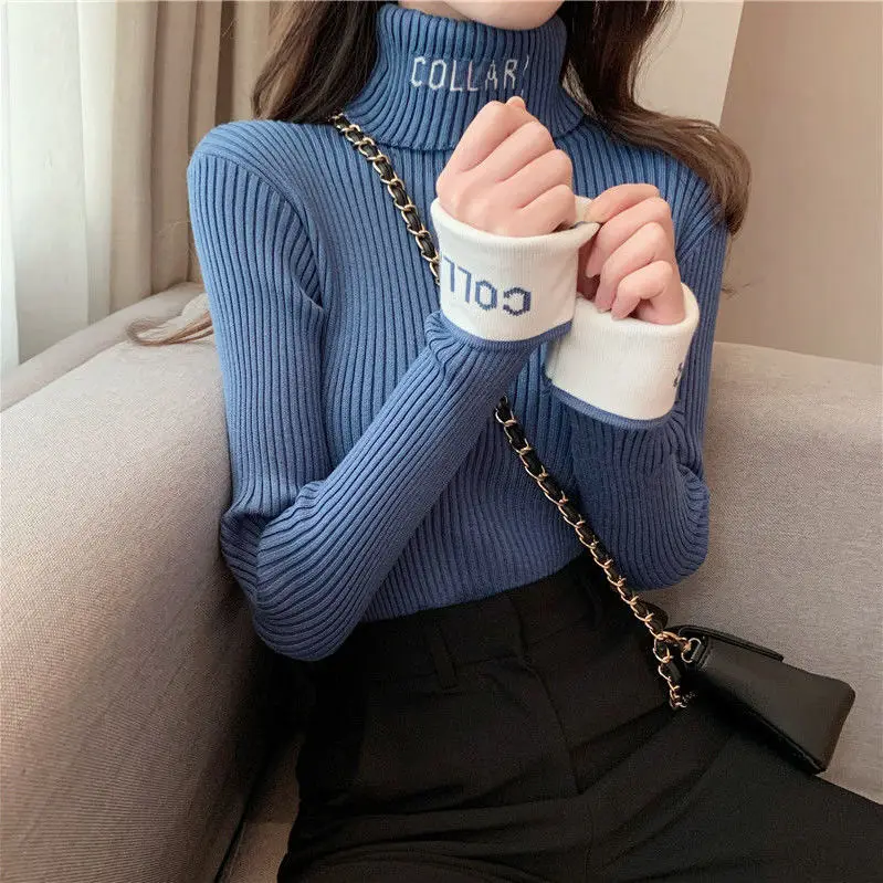 Woman Sweaters Autumn Winter Turtleneck Sweater Female 2024 Pullover Multicolor Slim Sweater Femme Chandails Pull Hiver