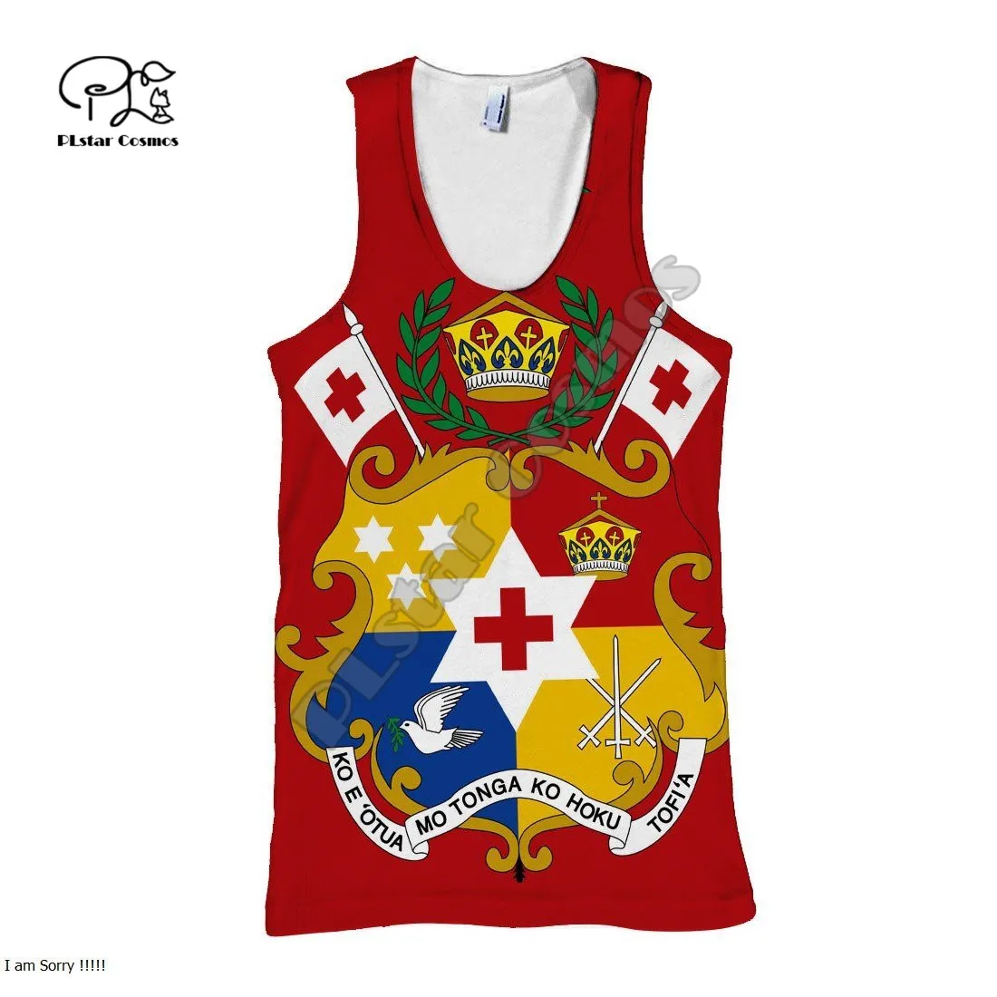 

PLstar Cosmos Tonga National Flag Emblem Culture 3D Printed 2021 New Fashion Summer Tank Top For Men/Women Casual Beach Vest T19