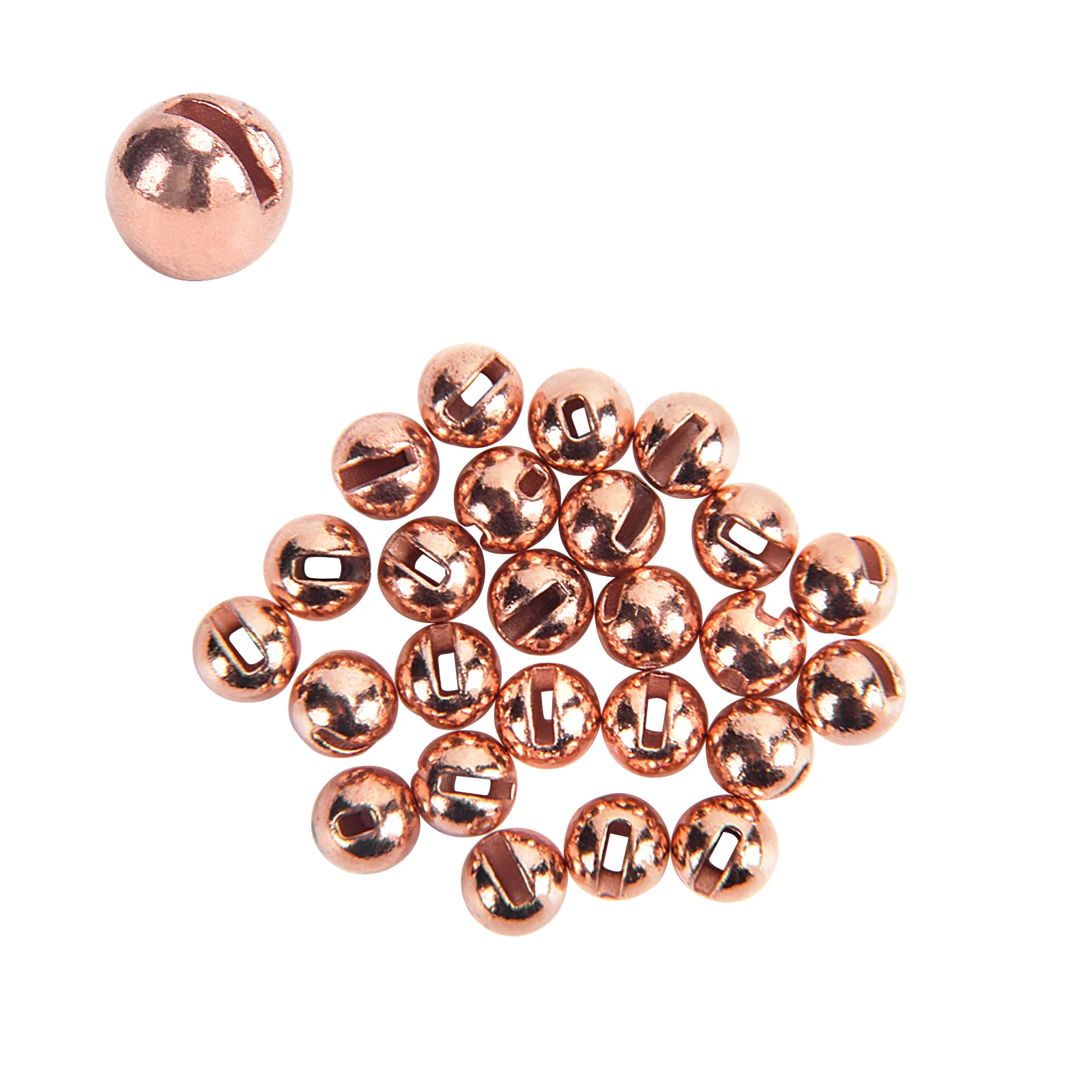 SF Slotted Tungsten Beads for Fly Tying Fly Tying Materials Copper 25pcs/bag