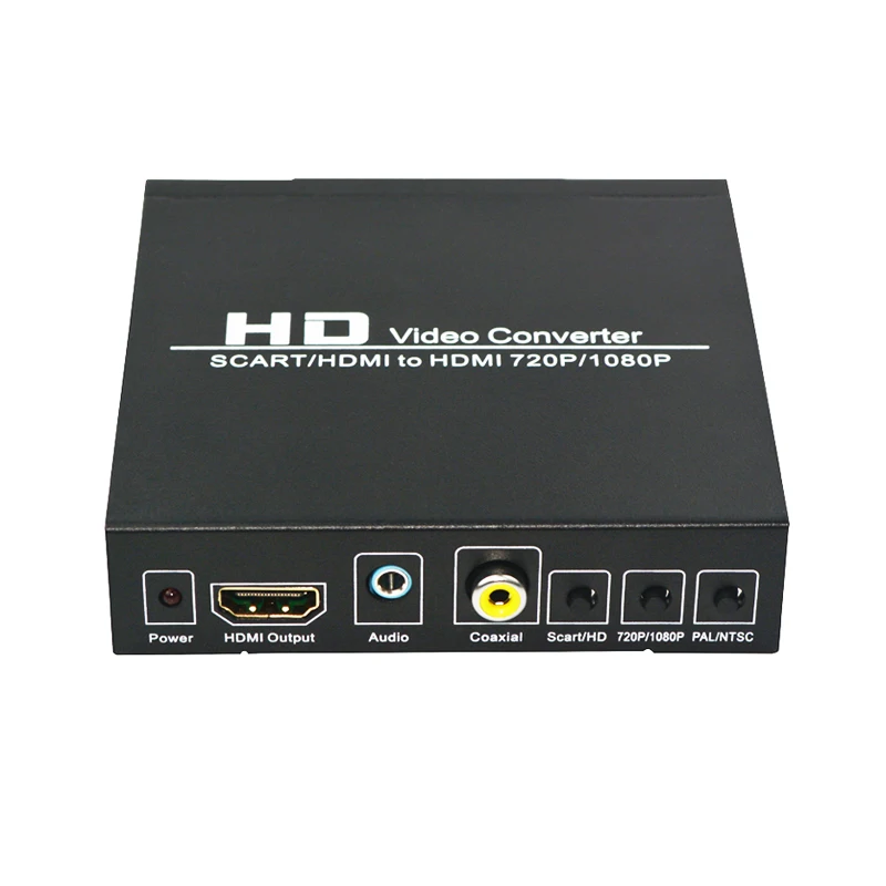 SCART /HDMI to HDMI Converter Full HD 1080P 3.5mm Coaxia Video Audio Converter Adapter For HDTV HD