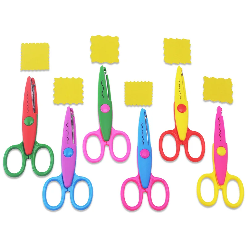 6PCS DIY Laciness Scissor Album School Pinking Shear Creative Scrapbook Photo Craft Cut Handicraft Paper Diary Handmade