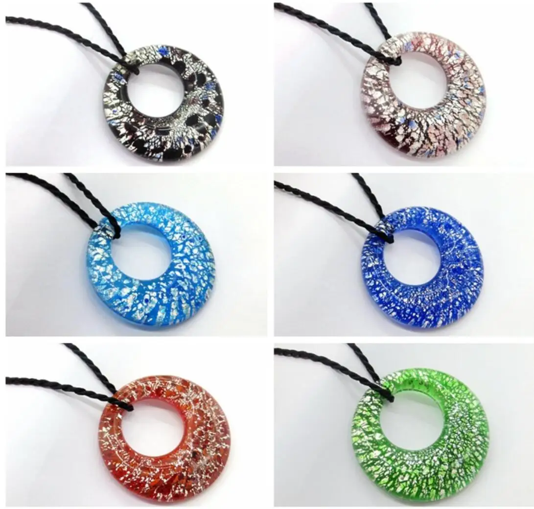 Chinese Style Murano Lampwork Glass LiuLi 50MM*50MM Pendant Fit For Necklace LL28