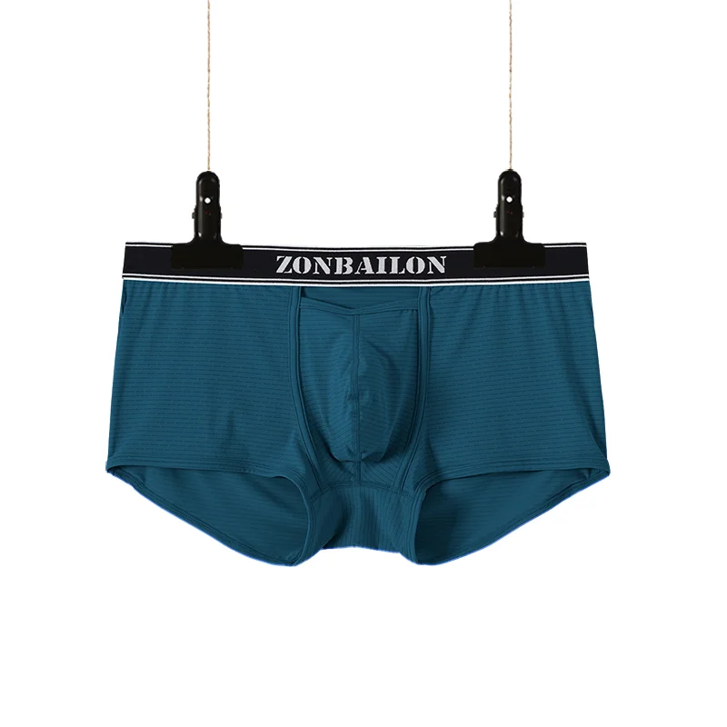 2022 Fashion Men\'s Sexy Short Boxer Briefs Personality Design Hollowed Out Men Soft Breathable Panties