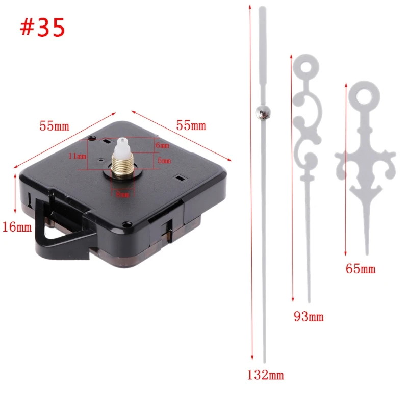 Quartz Clock Movement Mechanism Hands Wall Repair Tool Parts Silent Kit Set DIY