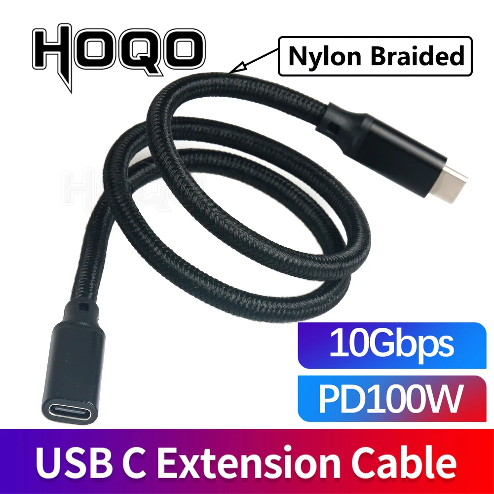 10 gb/s Usb3.1 Gen2 Usb C kabel przedłużający 90 stopni w prawo kąt Usb c typ c męski na żeński kabel do ładowania danych przewód 0.3m1m 2m 5m