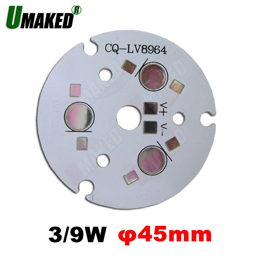 10 قطعة 3 واط 50 مللي متر led لوحة ألومنيوم لخرز الطاقة العالية ، لتقوم بها بنفسك 9 واط LED لوحة دارات مطبوعة لمبة إضاءة النازل الخ