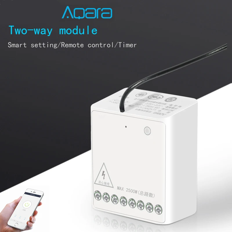 Original Aqara Two-way Control Module Wireless Relay Controller 2 Channels Work For Smart Xiaomi Home APP And Apple Home Kit