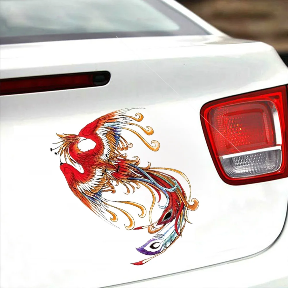 Sticker Fire Phoenix fairy bird personalized off road diesel car decoration car motorcycle accessories Decal pvc20-15.2cm