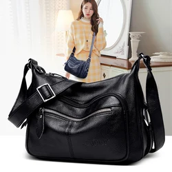 Luxury Handbags Women Bags Designer Female Soft Leather Shoulder Bag Vintage Ladies Hand Bags Casual Boston Tote Bag Sac A Main