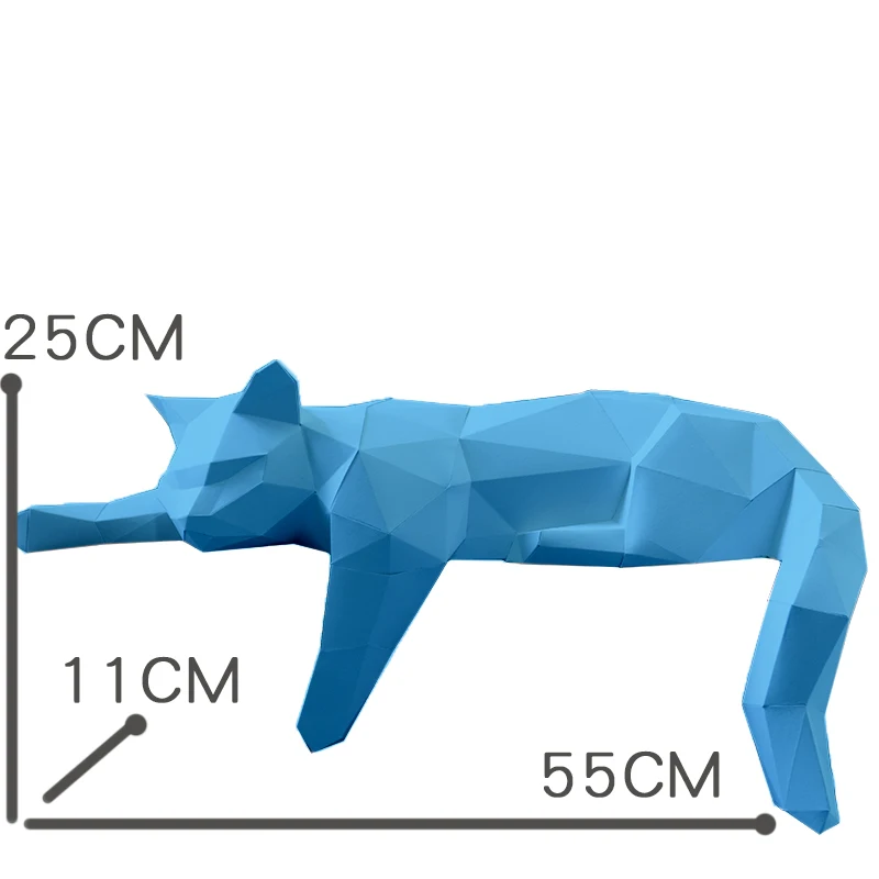 القط الكذب الحيوان ديكور المنزل اوريغامي ورق تزيين نموذج ، ثلاثية الأبعاد ورق كرافت الفن ، اليدوية Teens بها بنفسك المراهقين الكبار الحرفية RTY212