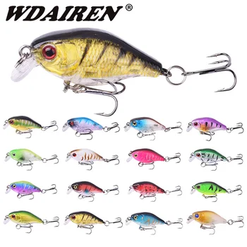 Leurre méné flottant de type wobJeff japonais, appât Élde type poisson nageur idéal pour la pêche à la truite ou au bar, 4.5cm, 4.3g, 1 unité