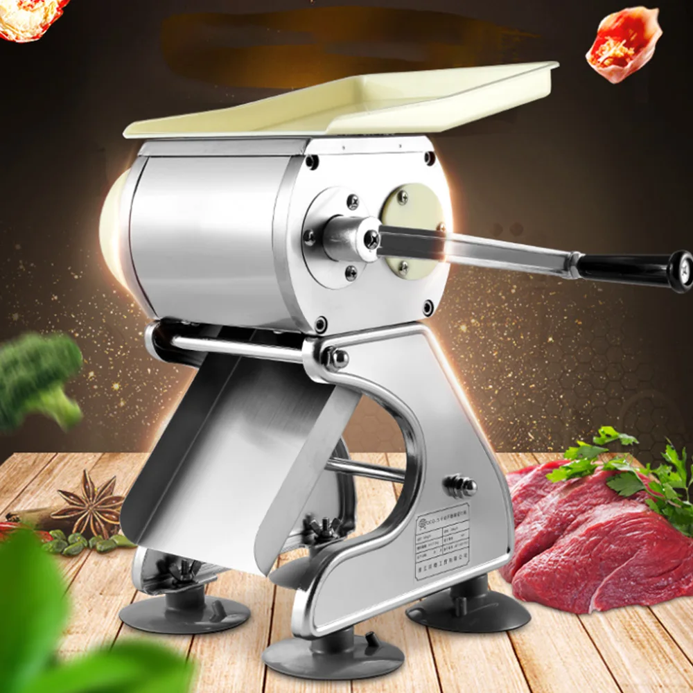 

Commercial Meat Grinder Slicer Stainless Steel Manual Meat Grinder Shredder Household Pork Meat Sliced Vegetable Cutter