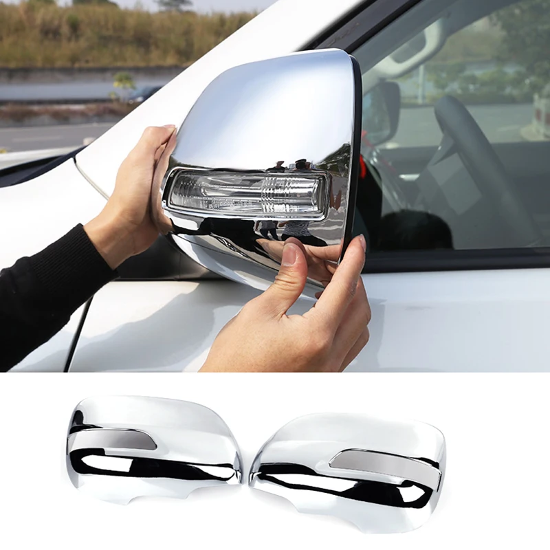 

ABS chrome For Toyota Prado FJ150 FJ 150 2010-2018 Side Door Rearview Mirror frame Cover trim Car styling Accessories 2PCS