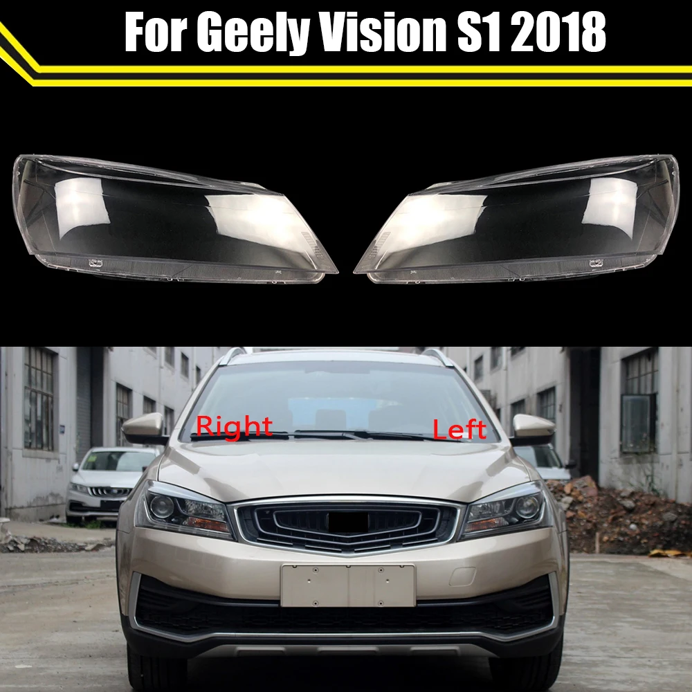 

For Geely Vision S1 2018 Car Front Glass Lens Caps Headlight Cover Auto Head Light Lampcover Lampshade Shell Headlamp Lamp Case