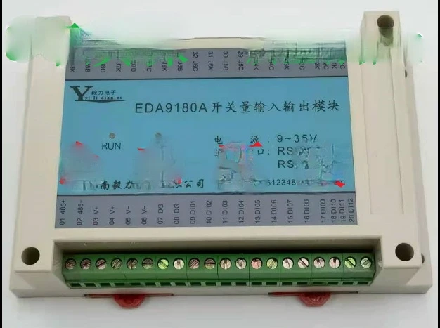 8 relè uscita + 12 modulo di ingresso interruttore RS485 EDA9180A MODBUS-RTU