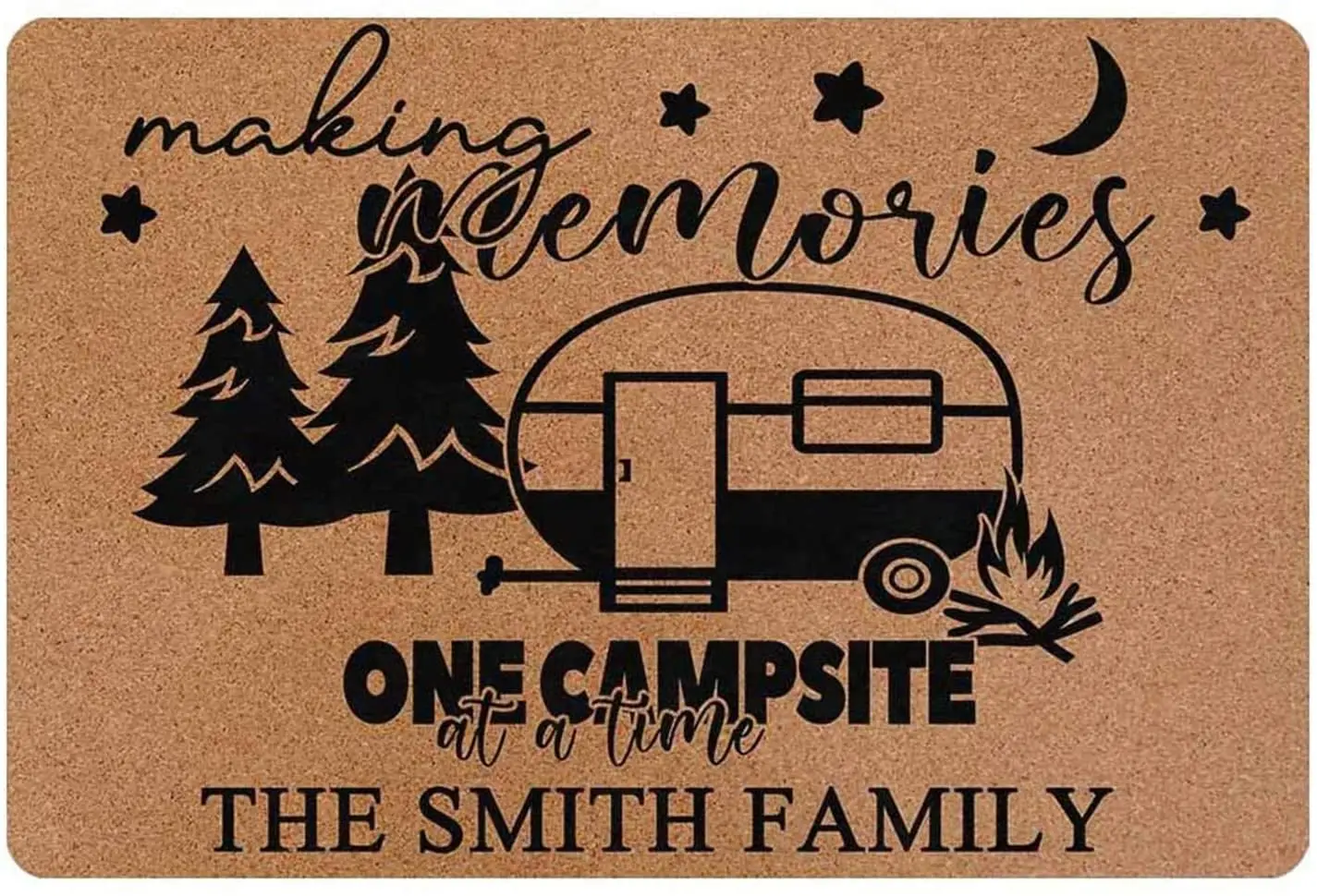 Making Memories One Campsite at A Time Welcome Sign Personalized Name Custom Metal and Wood Plaque Camper Decor