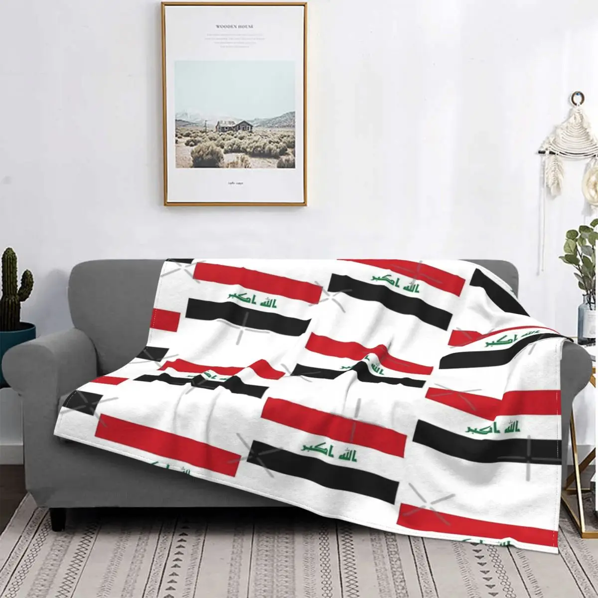 Manta a cuadros con capucha, ropa de cama con la bandera de Senegal, ropa de cama mullida, textil de lujo para el hogar