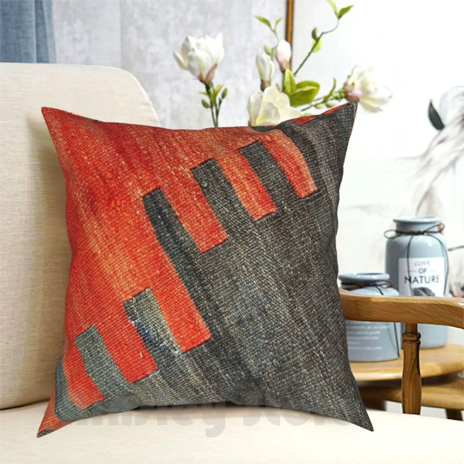 Vintage Decorative Kilim , Navaho Weave , Woven Aztec Textile Pillow Case Printed Home Soft DIY Pillow cover Turkish Indian