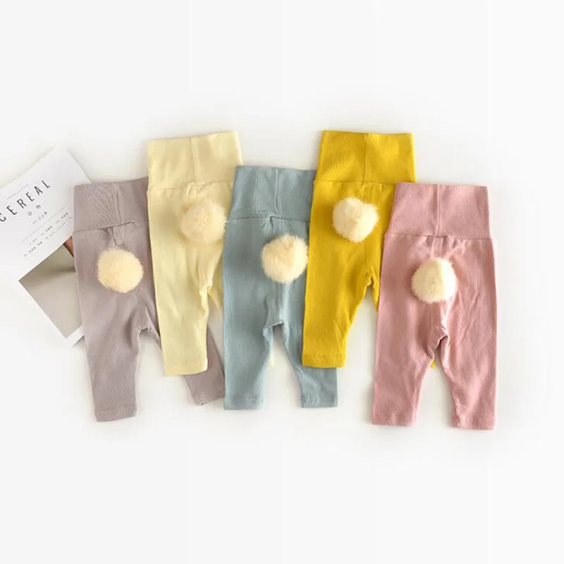 Baby Boy Girl Pants Cute Cotton Solid Color Leggings Newborn Infant Trousers