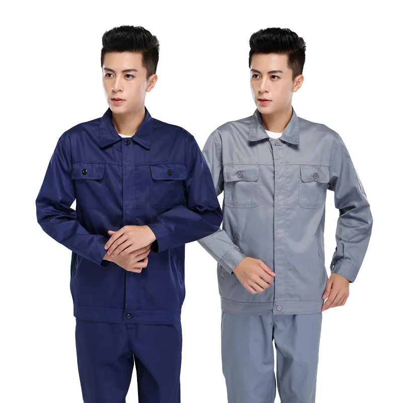 2023spring Autumn Working Coverall Electronic And Factory Workshop Work Suit Long Sleeve Working Clothes Single-breasted Uniform