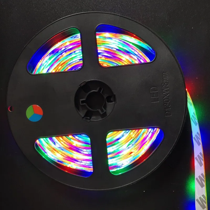 5m 10m LED Strip 5050 2835 IP20 IP65 RGB Strip LED Light Flexible Ribbon Stripe DC 12V RGB Diode Tape IR Controller Adapter