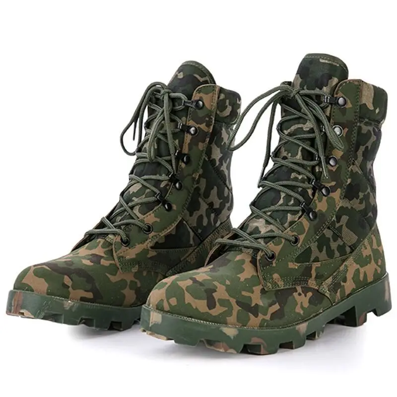 Summer Men\'s Outdoor  Camouflage Hiking Safety Boots Shoes Men Anti-slip Hunting Tactical Boots