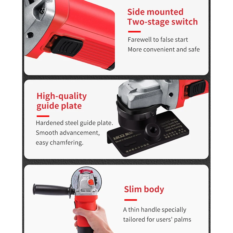 950W Electric Portable Chamfering Machine 45° Metal Mold Inner Hole Trimmer Multifunctional Arc Straight Edge Chamfer Tool