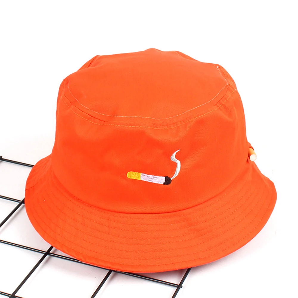 2024 Cigarette Embroidery Bucket Hat Men Women Hip Hop Fishing Cap Adult Panama Bob Hat Summer Lovers Flat Hat Cotton NO CHILL