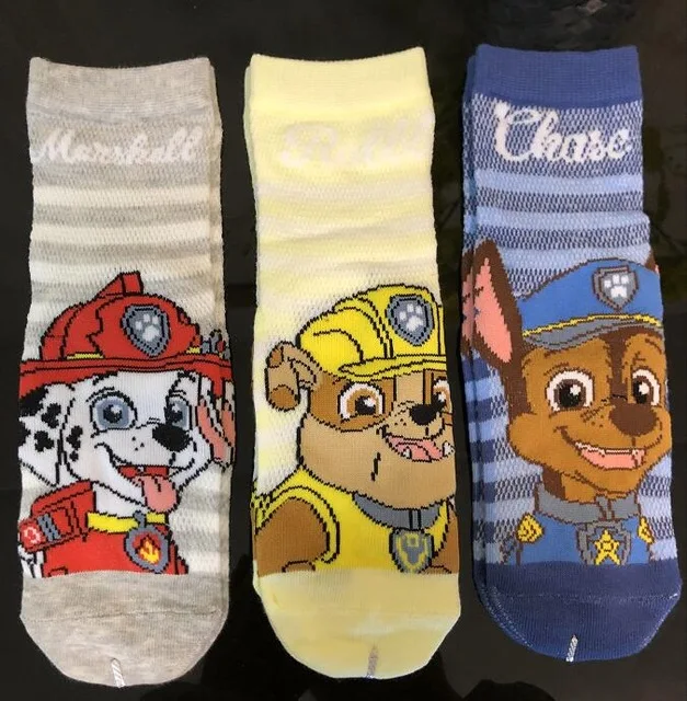 1pairs 2024 New Paw Patrol kids cotton sock baby socks chase marshall skye rubble Model children\'s toy for age 3-8Y