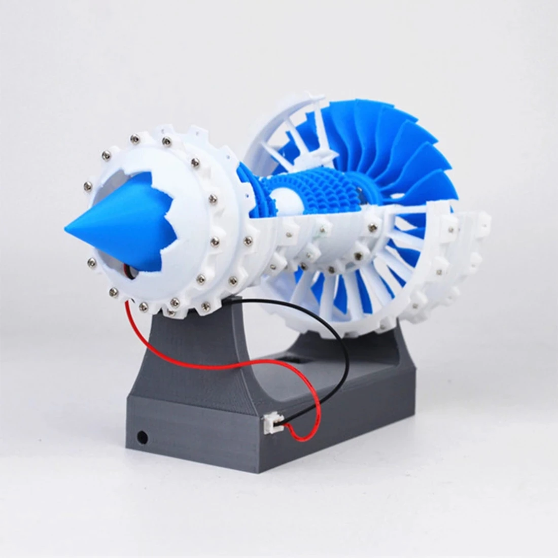 3D Printed Aero Engine Model Turbofan Engine Model DIY Stem Engine Toy With Battery Box Kids Christmas Gift - Motor Version