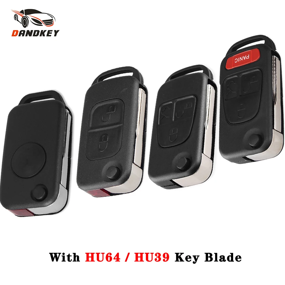 

Dandkey 1/2/3/4 BT Folding Key HU39/HU64 Blade Flip Car Remote Key Case Shell For Mercedes Benz W168 W124 W202 W210 W211 W203