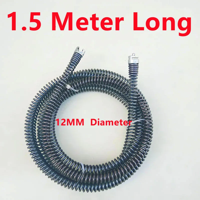 1PCS 1.5/3 Meter Long 12mm Diameter Kitchen Toilet Sewer Blockage Tool Pipe Dredger Cleaning Clogs Sewer Drain Dredge Spring