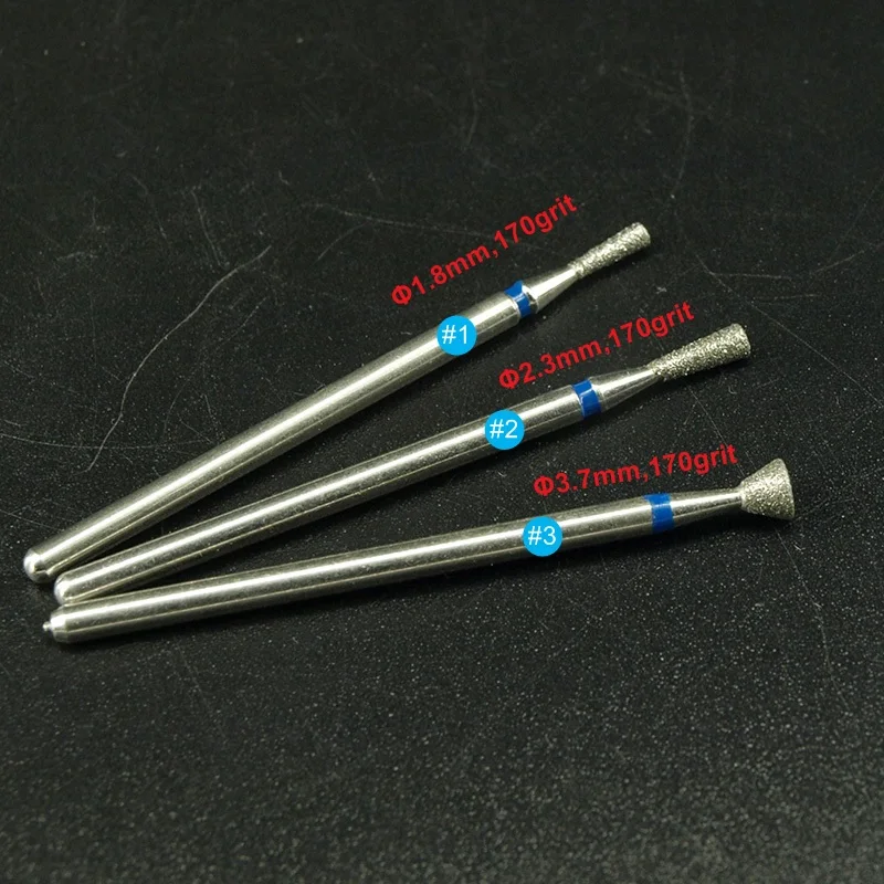 1 Pcs 3/32 "Hình Thang Kim Cương Burrs Mũi Đinh Dao Cắt Bằng Thép Không Gỉ Cho Móng Tay Chuyên Nghiệp Loại Bỏ Móng Gel Dụng Cụ