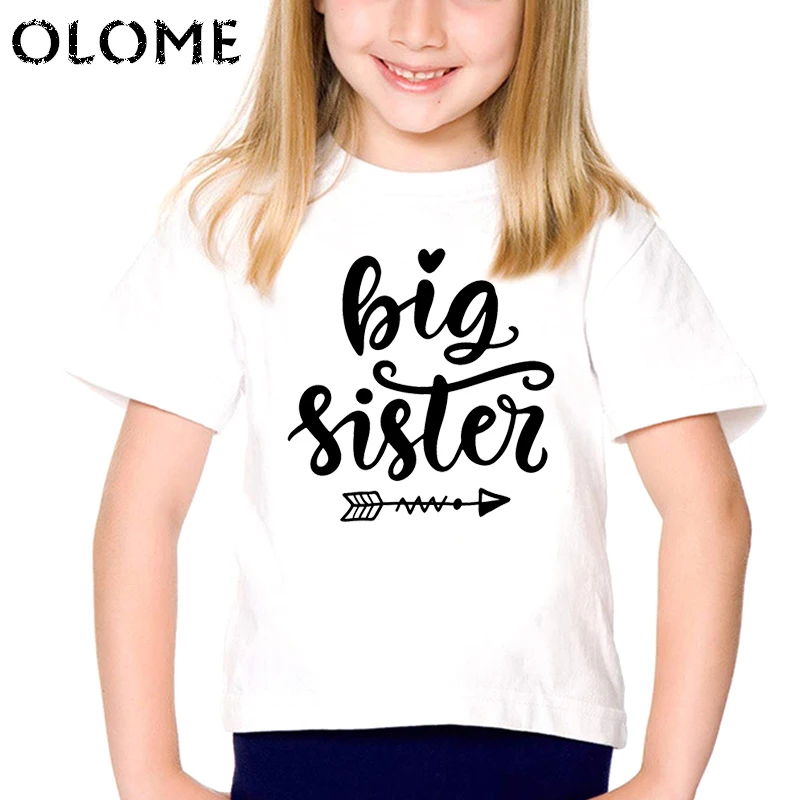 

Children Big Sister/Brother Print T-Shirts Toddler Kids Summer Tops Boys/Girls Short Sleeve Casual Clothing Baby Tee Shirt