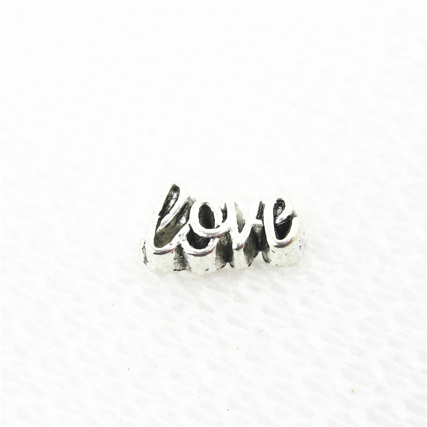 

Hot selling 50pcs/lot silver script love floating charms fit living glass memory lockets charms for diy locket pendant jewelry