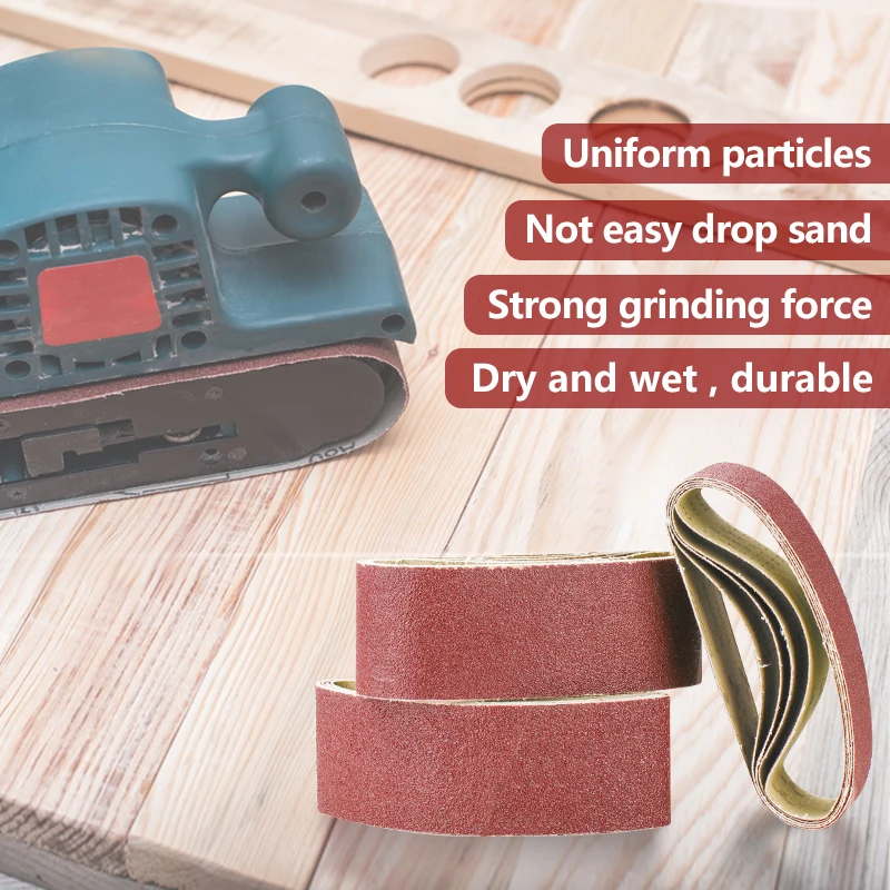 CMCP 5pcs Abrasive Sanding Belts 40x305mm Abrasive Belt Sander Grinding Polishing Tools Grit 40/60/80/120